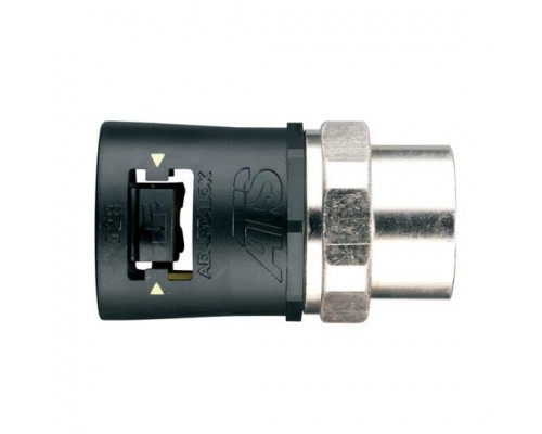 Фитинг AT прямой пласт.+метал d34 100 черн./желт. (уп.10шт) ABB 7TCA296170R0503