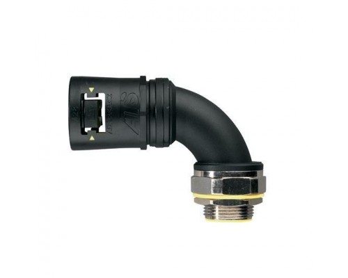 Фитинг Adaptalok ATS AT 90град. нейлон/никелированная латунь/эластомер 038 d16 AT16/038/CS90/BLY черн./желт. (уп.1шт) ABB 7TCA296000R2666