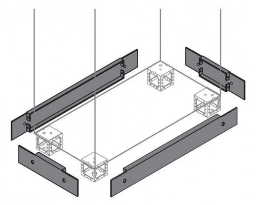 Фланец цоколя 100х400мм (уп.2шт) ABB ZN4000