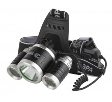 Фонарь GA-809 налобный аккум. трехламповый High Power Headlamp 5Вт CREE алюм. Эра Б0039627