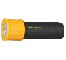 Фонарь LED15001-B (3XR03 светофор жел. с черн. 9 LED блистер) Ultraflash 10480
