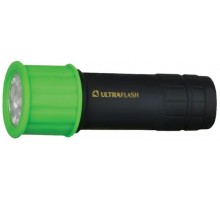 Фонарь LED15001-C (3XR03 светофор зел. с черн. 9 LED блистер) Ultraflash 10481
