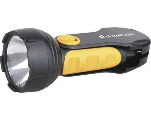 Фонарь LED3828 (аккум. 220В черн./желт. 1LED 0.5Вт) Ultraflash 10922