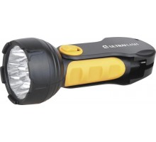 Фонарь LED 3816 (аккум. 220В черн./жел. 9 LED SLA пласт. склад. вилка коробка) Ultraflash 10794