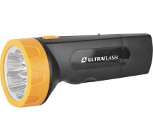 Фонарь LED 3827 (аккум. 220В черн./жел. 5 LED SLA пласт. коробка) Ultraflash 11241