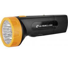 Фонарь LED 3829 (аккум. 220В черн./жел. 9 LED SLA пласт. коробка) Ultraflash 11240