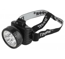 Фонарь TG9 налобный аккум. 4В 0.9А.ч 9хLED ЗУ 220В карт. упак. Трофи C0045557