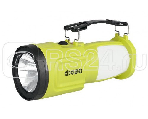 Фонарь аккумуляторный 1Вт+24 SMD AccuF8-L1W/L24-gn ФАZА 5006683