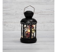 Фонарь декоративный с шариками 12х12х20.6см тепл. бел. корпус черн. Neon-Night 513-061