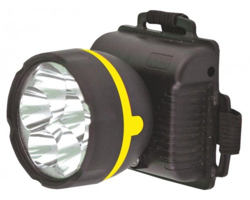 Фонарь налобный 909LED5 (5LED 1 режим; 3хR6 черн.) Ultraflash 11781