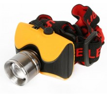 Фонарь налобный E157 (аккум. 220В CREE 3Вт пласт. бокс; желт.) Ultraflash 12351
