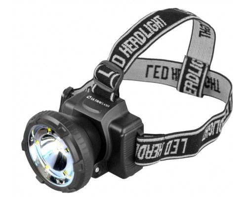 Фонарь налобный LED5367 аккум. 220В 1.2Вт LED+5SMD 2 реж. пласт. черн. Ultraflash 13350