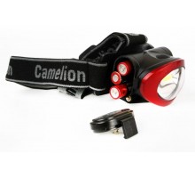 Фонарь налобный LED5382 COB 4 реж 3XLR03 в компл пласт откр. блистер черн. Camelion 13366