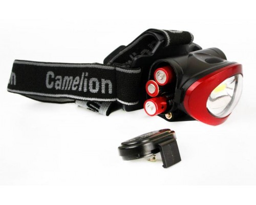 Фонарь налобный LED5382 COB 4 реж 3XLR03 в компл пласт откр. блистер черн. Camelion 13366
