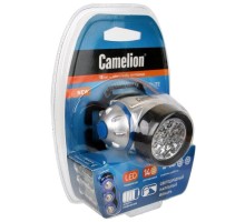 Фонарь налобный LED 5312-14F4 (14LED 4 режима; 3хR03 в комплекте; метал.) Camelion 7536