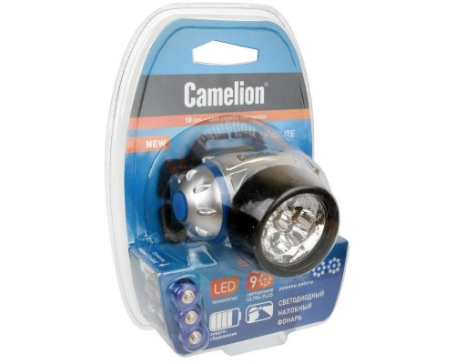 Фонарь налобный LED 5317-9Mx (9 ультра-ярких LED 4 режима; 3хR03 в комплекте; маталлик) Camelion 7790