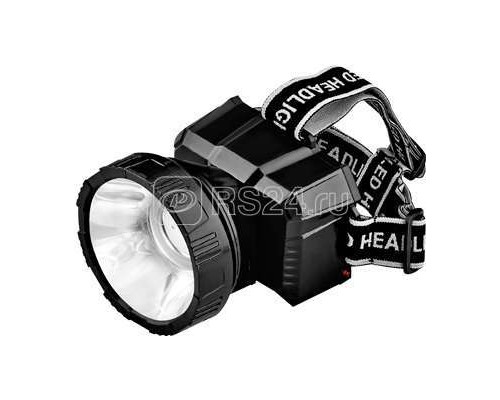 Фонарь налобный аккумуляторный HLA 08B LED 150лм 9ч 2 реж. з/у 230В черн. IN HOME 4690612031897
