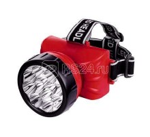 Фонарь налобный аккумуляторный HLA 09R 12LED 120лм 15ч 2 реж. з/у 230В красн. IN HOME 4690612031910