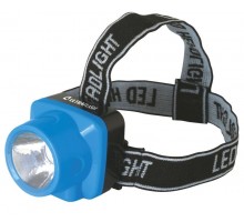 Фонарь налобный аккумуляторный LED 5374 (220В LED 1 режим; голуб.) Ultraflash 12427