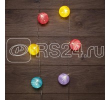 Фонарики тайские Фейерверк 1.5м 10LED тепл. бел. питание 2хАА (батарейки не в комплекте) провод прозр. ПВХ NEON-NIGHT 303-099