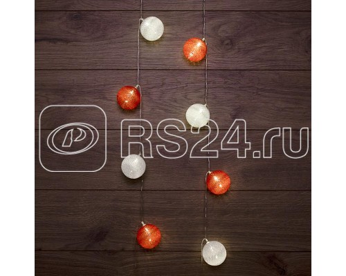 Фонарики тайские Магия 3.5м 20LED тепл. бел. питание 2хАА (батарейки не в комплекте) провод прозр. ПВХ NEON-NIGHT 303-088