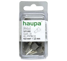 Гильза конечная для двух проводов 4.0/12 сер. (уп.10шт) HAUPA 270796/10