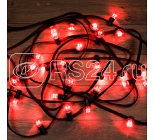 Гирлянда LED Galaxy Bulb String 10м 6х30LED красн. IP65 влагостойкая провод черн. каучук Neon-Night 331-322