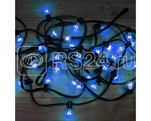 Гирлянда LED Galaxy Bulb String 10м 6х30LED син. IP65 влагостойкая провод черн. каучук Neon-Night 331-323