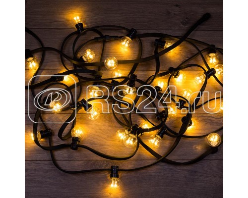 Гирлянда LED Galaxy Bulb String 10м 6х30LED тепл. бел. IP65 влагостойкая провод черн. каучук Neon-Night 331-326