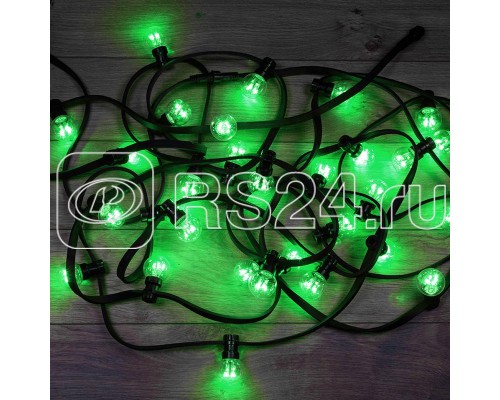 Гирлянда LED Galaxy Bulb String 10м 6х30LED зел. IP65 влагостойкая провод черн. каучук Neon-Night 331-324