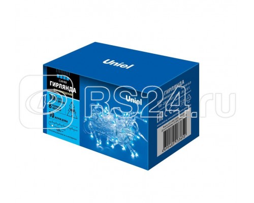 Гирлянда LED ULD-S1000-100/DTA BLUE IP20 10м 100 диодов син. свет провод прозр. Uniel UL-00007197
