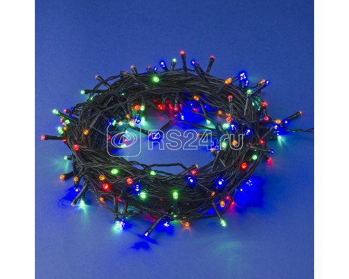 Гирлянда LED ULD-S2000-200/DGA MULTI IP20 20м 200 диодов разноцвет. свет провод зел. Uniel UL-00007307