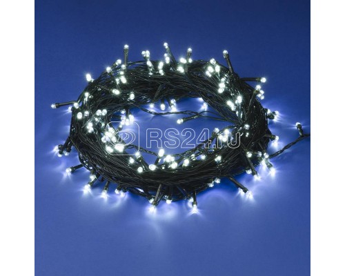 Гирлянда LED ULD-S3000-300/DGA WHITE IP20 30м 300 диодов бел. свет провод зел. Uniel UL-00007313