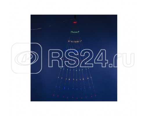 Гирлянда LED Лучи росы ULD-E0200-200/STA MULTI IP44 2м 10 нитей 200 диодов разноцвет. свет провод прозр. Uniel UL-00007284