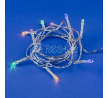 Гирлянда LED на батарейках ULD-S0150-010/STB/2AA MULTI IP20 2AA (не в/к) 1.5м 10 диодов разноцвет. свет провод прозр. TM Uniel UL-00007181
