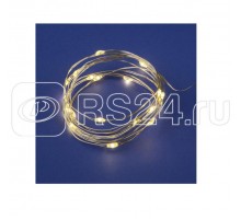 Гирлянда LED на батарейках ULD-S0200-020/SСB/2AA WARM WHITE IP20 DEW 2AA (не в/к) Роса 2м 20 диодов тепл.бел. провод медн. Uniel UL-00007183