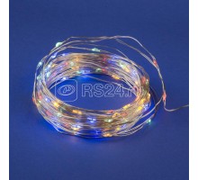 Гирлянда LED на батарейках ULD-S1000-100/SCB/3AA MULTI IP20 DEW 3AA (не в/к) Роса 10м 100 диодов разноцвет. провод медн. Uniel UL-00005483