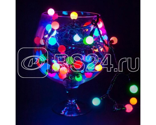 Гирлянда LED ШАРИКИ 20мх1.75 см 200LED 58Вт 220В IP44 мульти. NEON-NIGHT 303-509