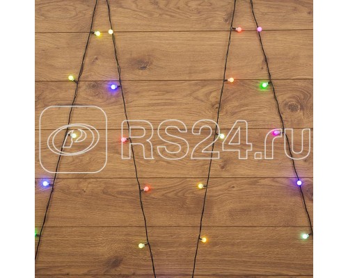 Гирлянда LED-Шарики 5м d=15мм 30LED RGB темно-зел. провод 3.6Вт 220В IP20 NEON-NIGHT 303-539