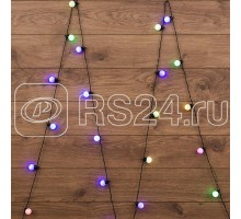 Гирлянда LED-Шарики 5м d=30мм 25LED RGB темно-зел. провод 6Вт 220В IP20 NEON-NIGHT 303-569