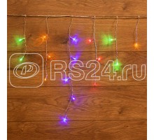 Гирлянда Айсикл (бахрома) 1.8х0.5м 48LED мультиколор 3Вт 230В IP20 провод прозр. Neon-Night 255-019
