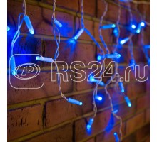 Гирлянда Айсикл (бахрома) 1.8х0.5м 48LED син. 3Вт 220В IP44 провод бел. Neon-Night 255-023