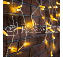 Гирлянда Айсикл (бахрома) 1.8х0.5м 48LED тепл. бел. 230В провод бел. Neon-Night 255-026