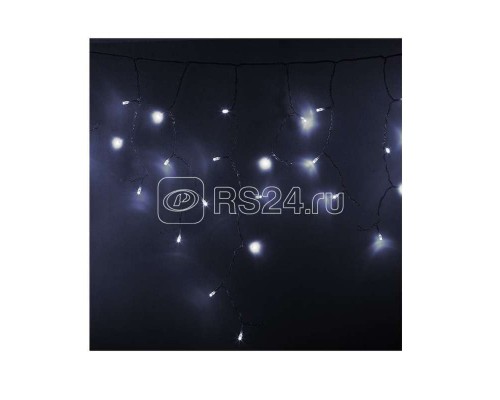 Гирлянда Айсикл (бахрома) 2.4х0.6м 88LED бел. 230В провод прозр. Neon-Night 255-055