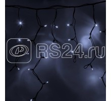 Гирлянда Айсикл (бахрома) 4.0х0.6м 128LED бел. 8Вт 230В IP67 провод черн. каучук Neon-Night 255-225