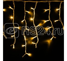 Гирлянда Айсикл (бахрома) 4.0х0.6м 128LED желт. 230В провод бел. каучук Neon-Night 255-201