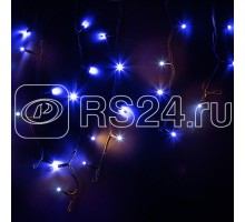 Гирлянда Айсикл (бахрома) 4.0х0.6м LED син. эффект мерцания 230В провод черн. каучук Neon-Night 255-233