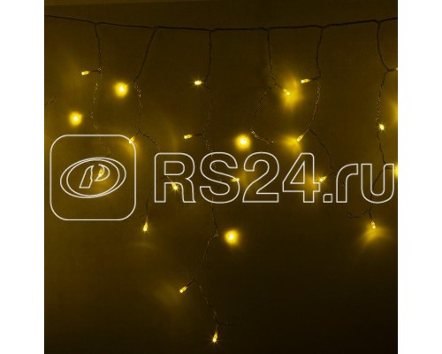 Гирлянда Айсикл (бахрома) 4.8х0.6м 176LED зел. 11Вт 220В IP44 провод прозр. Neon-Night 255-141