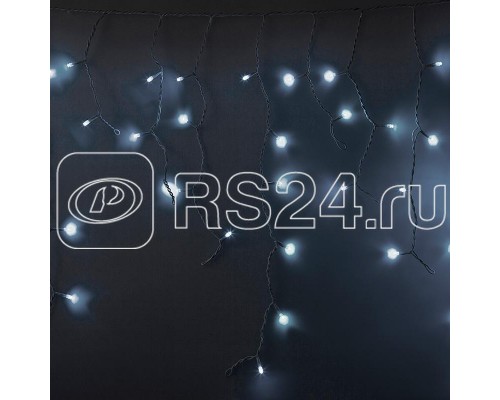 Гирлянда Айсикл (бахрома) 5.6х0.9м 240LED бел. эффект мерцания 230В провод бел. каучук Neon-Night 255-265