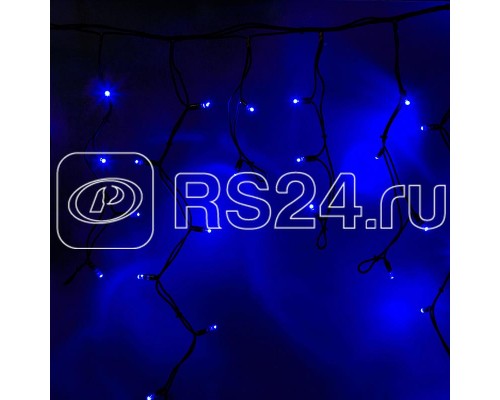 Гирлянда Айсикл (бахрома) 5.6х0.9м 240LED син. 15Вт 230В IP67 провод черн. каучук Neon-Night 255-243